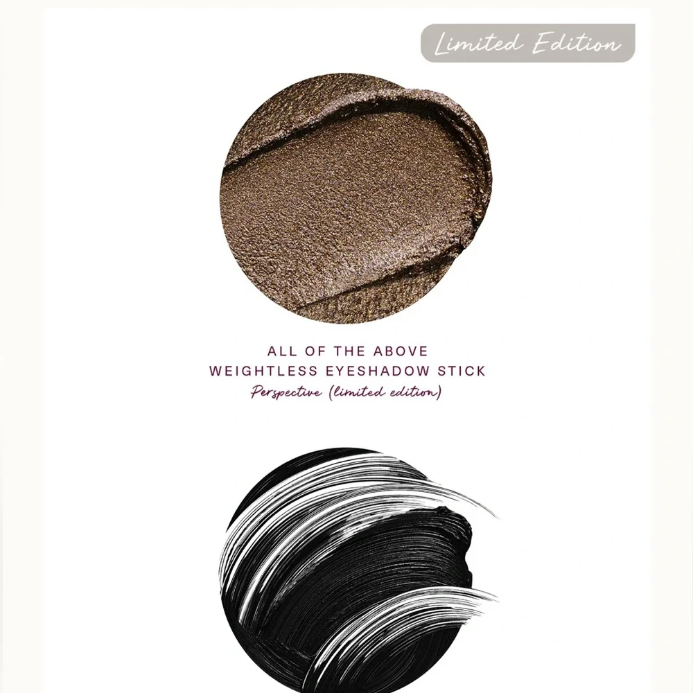Rare Beauty Selena’s Essential Eye Duo eyeshadow deep golden olive+ mascara